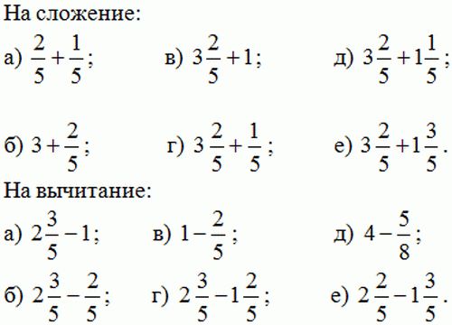 Презентация сложение и вычитание смешанных дробей