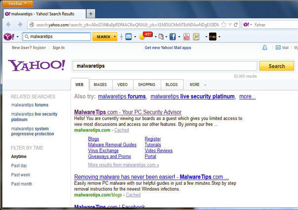 Як видалити Yahoo Search
