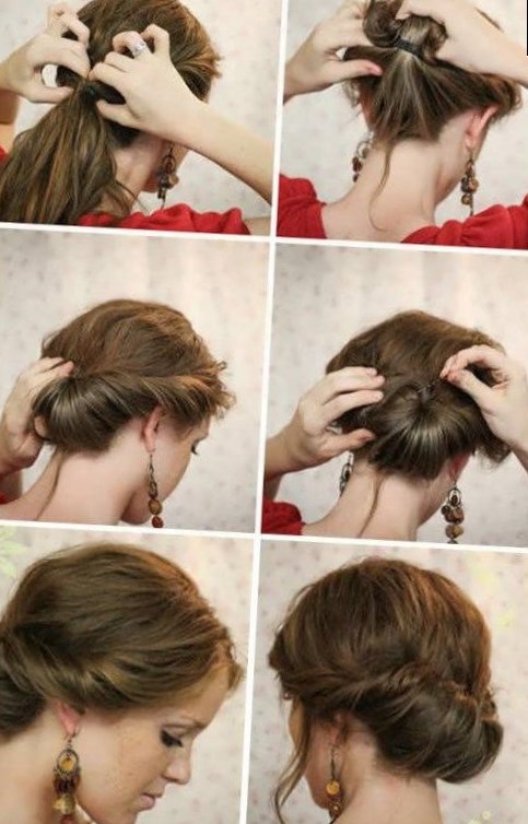 Несложные прически на средние волосы. Прическа самой себе на праздник. Причёски на средние волосы неслолные. Несложные прически на средние волосы. Простые вечерние прически.