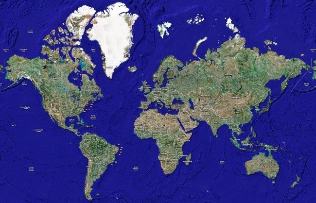 Детальний опис карти Гугл Супутника