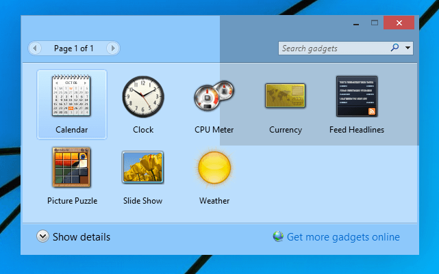 Desktop Gadgets Installer — гаджети робочого столу для Windows 10