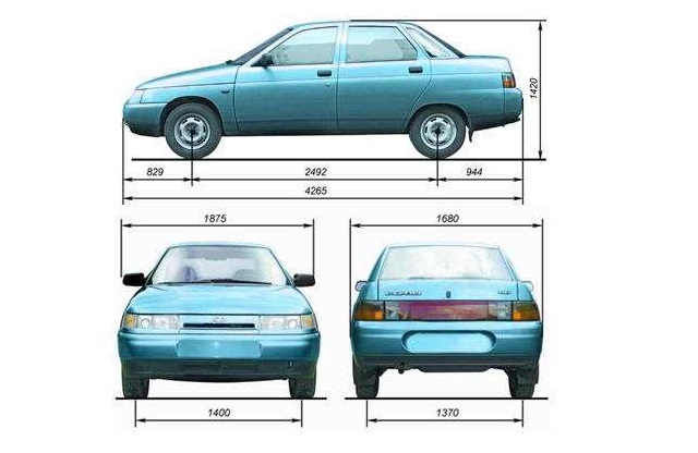 Размеры кузова ваз 2110