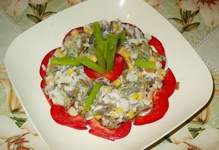 Салат з морської капусти з крабовими паличками