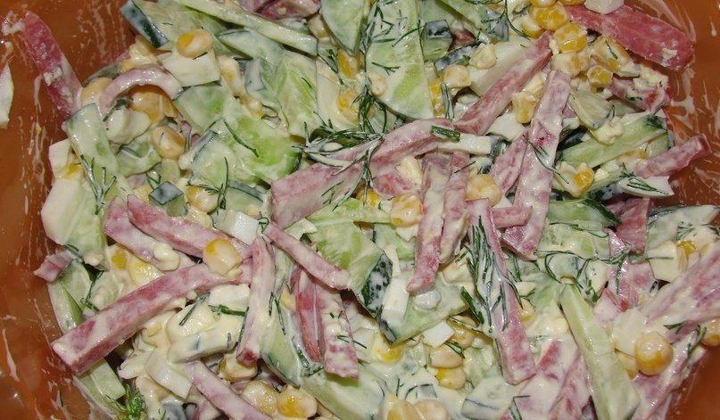 Салат з кукурудзи і огірка – саме смачне блюдо